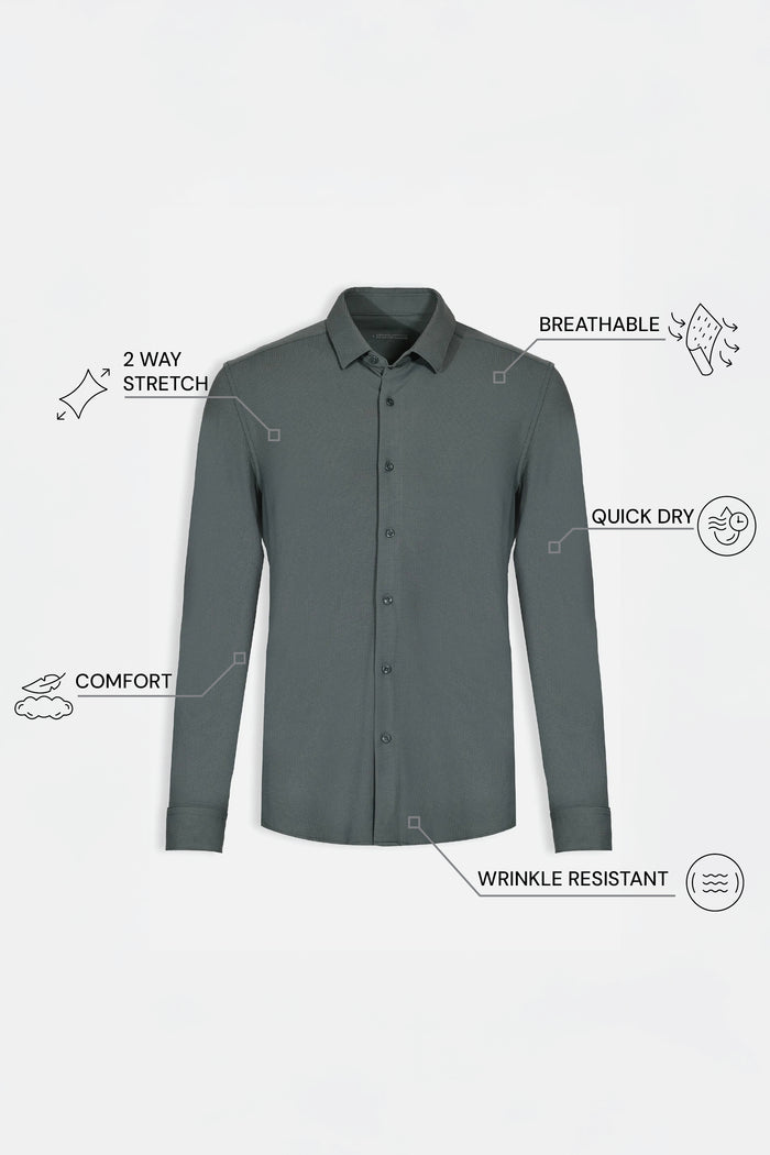 THE AIRTECH - SLIM FULL SHIRT - GREEN