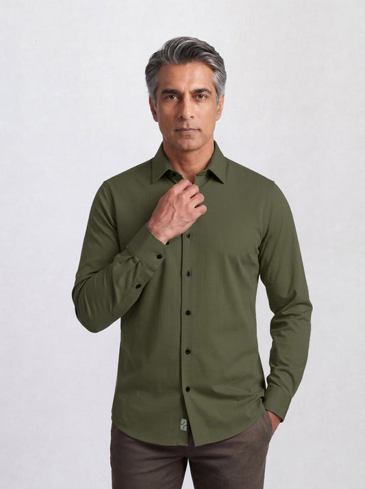 THE AIRTECH - SLIM FULL SHIRT - LEAF GREEN