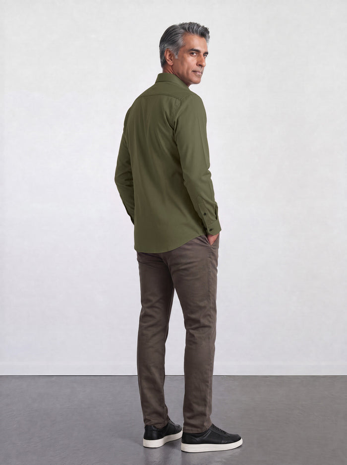 THE AIRTECH - SLIM FULL SHIRT - LEAF GREEN