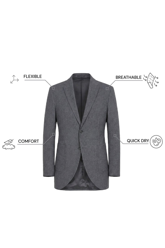 THE AIRTECH - SUPER SLIM BLAZER - GRAPHITE BLEND