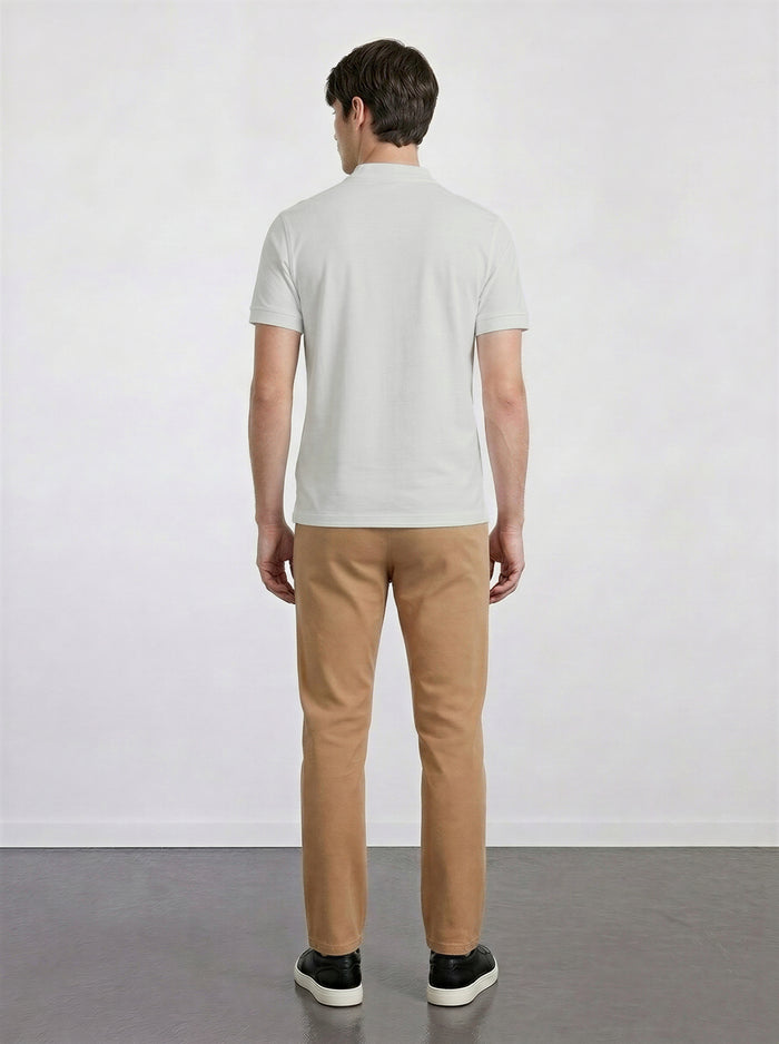 THE APEX - QUARTER ZIP POLO - COTTON WHITE