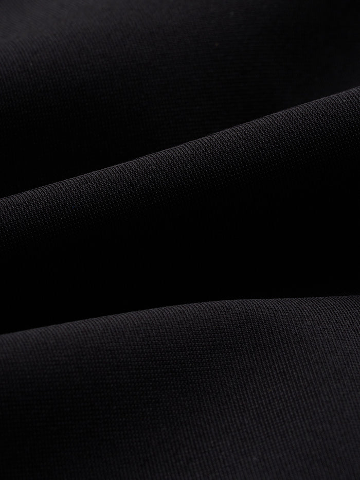 THE CITY - SLIM HALF SHIRT - BLACK
