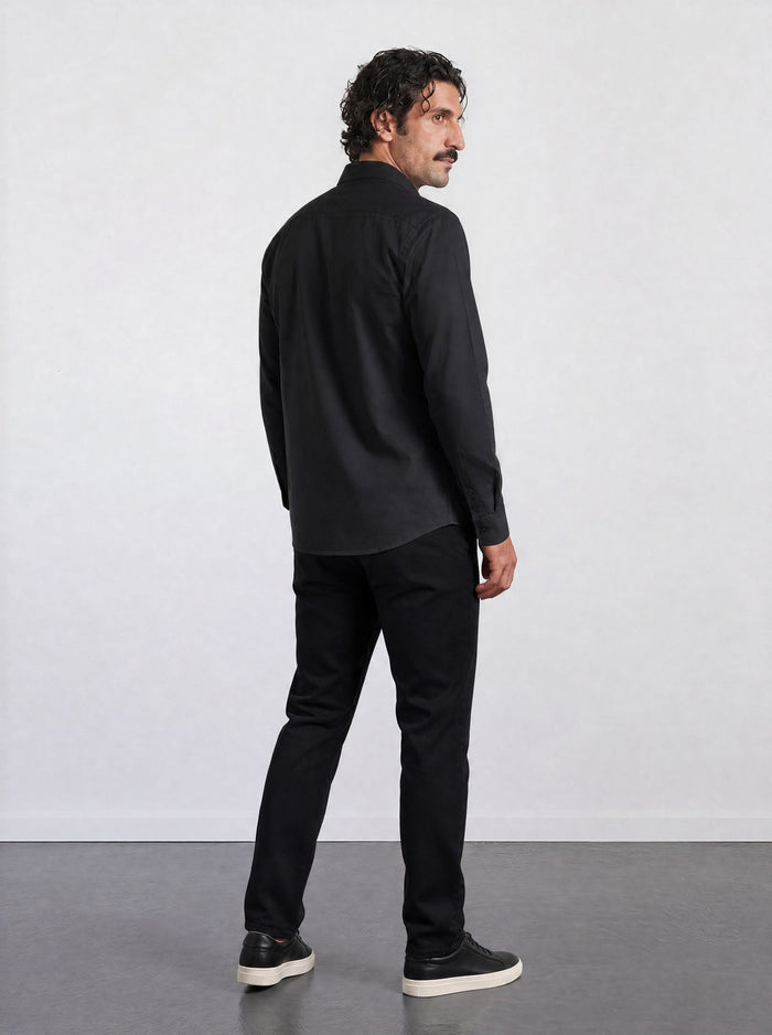 THE CITY - SLIM SHIRT - BLACK