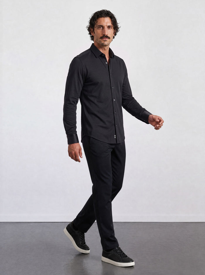 THE CITY - SLIM SHIRT - BLACK
