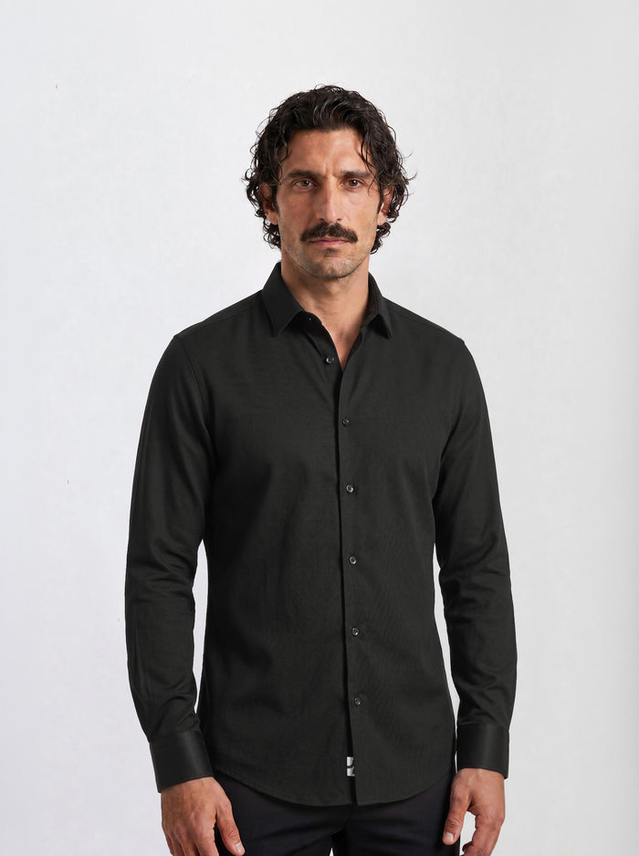 THE CITY - SLIM SHIRT - BLACK