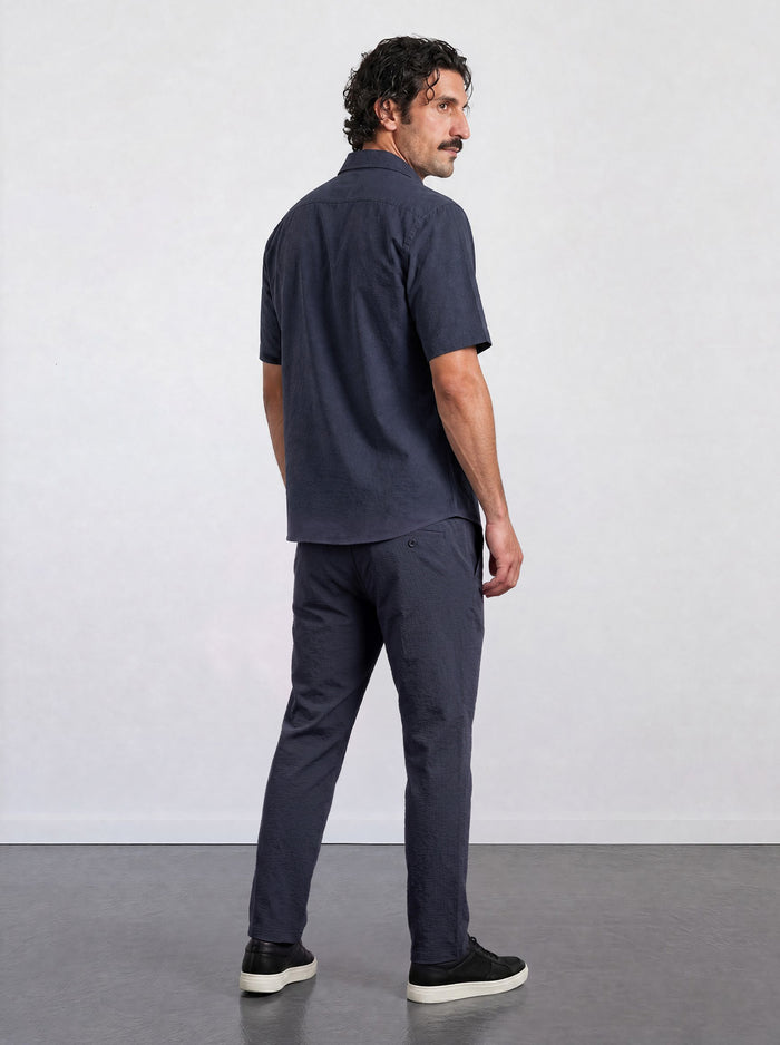 THE CITY PLEAT - RELAXED PANTS - NAVY BLUE