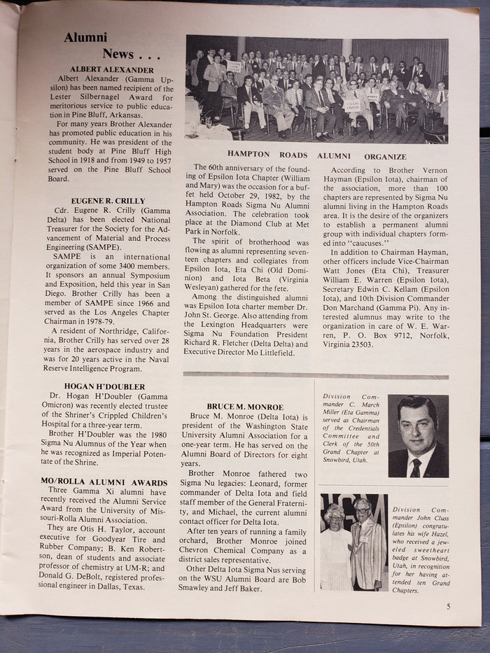 The Delta of Sigma Nu Winter 1983 issue