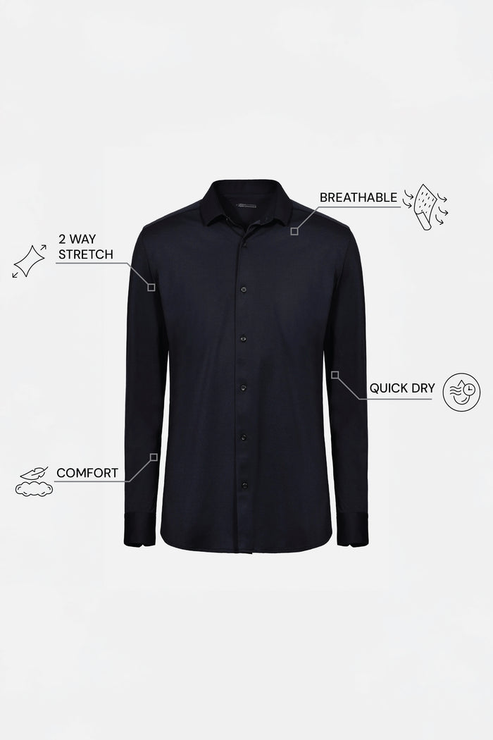 THE EASY - SLIM SHIRT - BLACK