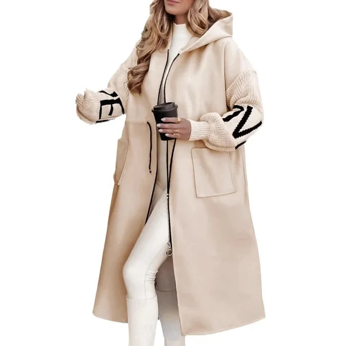 The Elegant Long Windbreaker with Utility Pockets