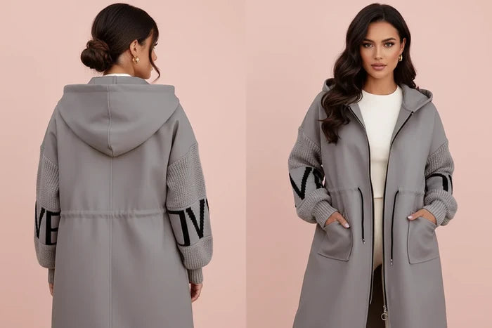 The Elegant Long Windbreaker with Utility Pockets