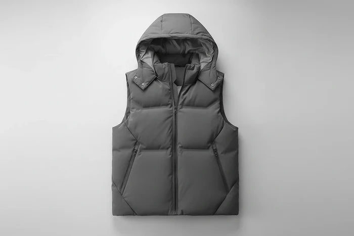 The Elegant Loose-Fit Hooded Vest