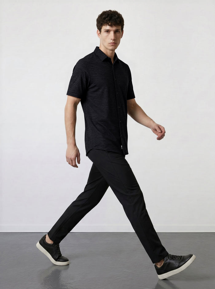 THE EVERYDAY - MELANGE SHIRT - BLACK MELANGE
