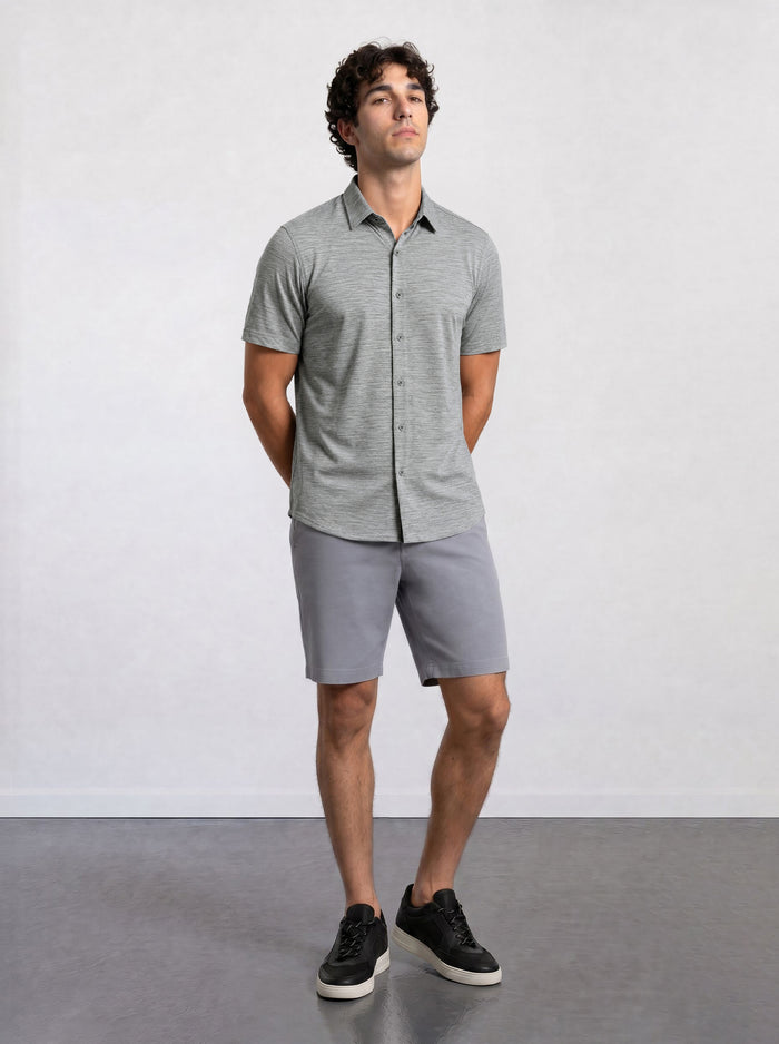 THE EVERYDAY - MELANGE SHIRT - GREY BLEND
