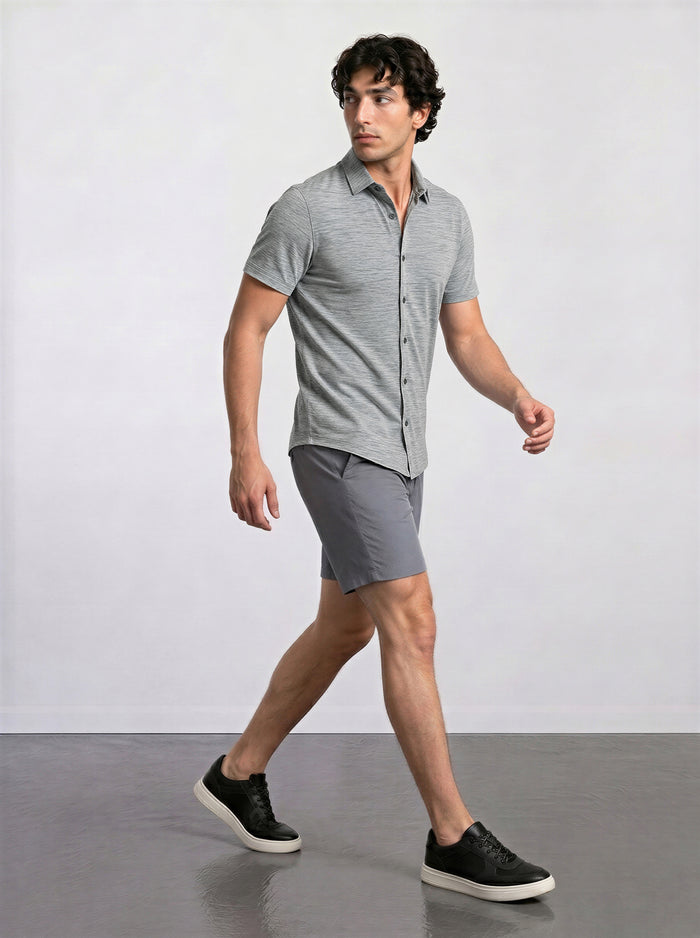 THE EVERYDAY - MELANGE SHIRT - GREY BLEND