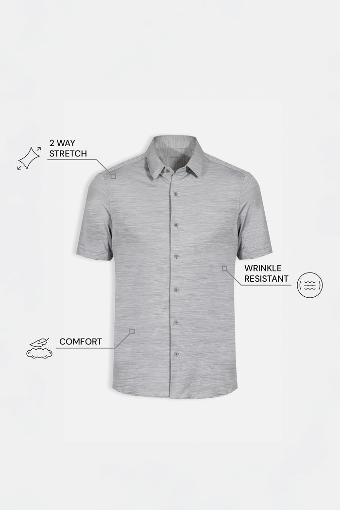 THE EVERYDAY - MELANGE SHIRT - GREY BLEND