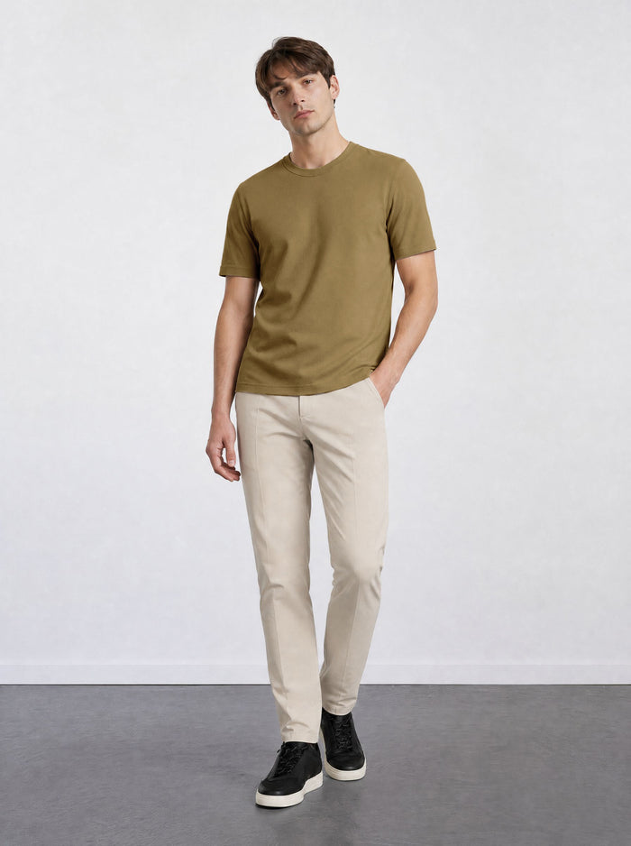 THE EVERYDAY - PIQUÉ TEE - CIGAR