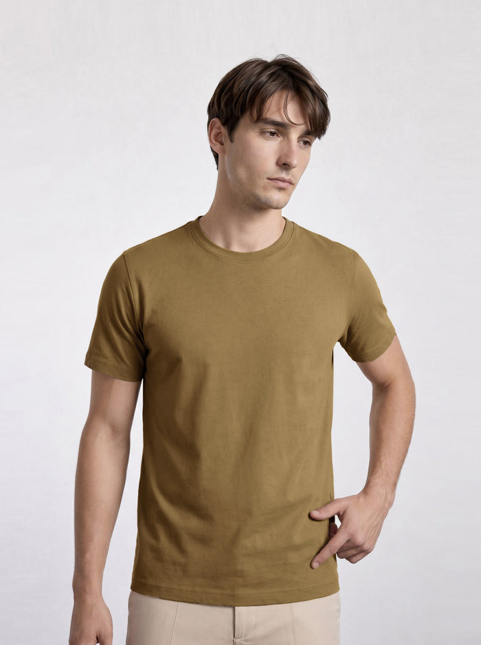 THE EVERYDAY - PIQUÉ TEE - CIGAR