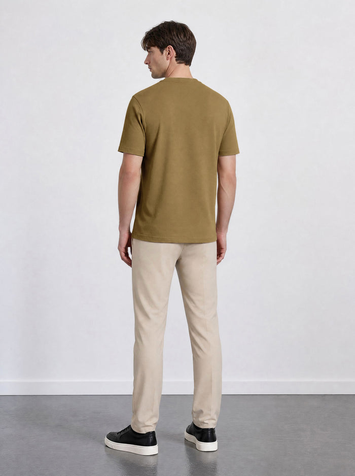 THE EVERYDAY - PIQUÉ TEE - CIGAR