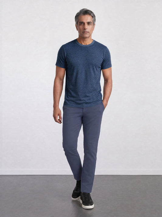 THE EVERYDAY - SEAMLESS HALF TEE - BLUE