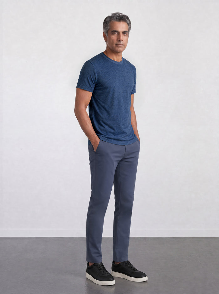 THE EVERYDAY - SEAMLESS HALF TEE - BLUE