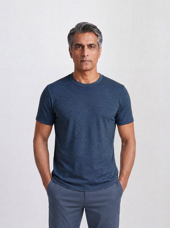 THE EVERYDAY - SEAMLESS HALF TEE - BLUE