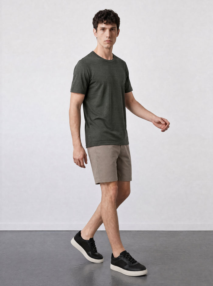 THE EVERYDAY - SEAMLESS HALF TEE - MILITARY GREEN