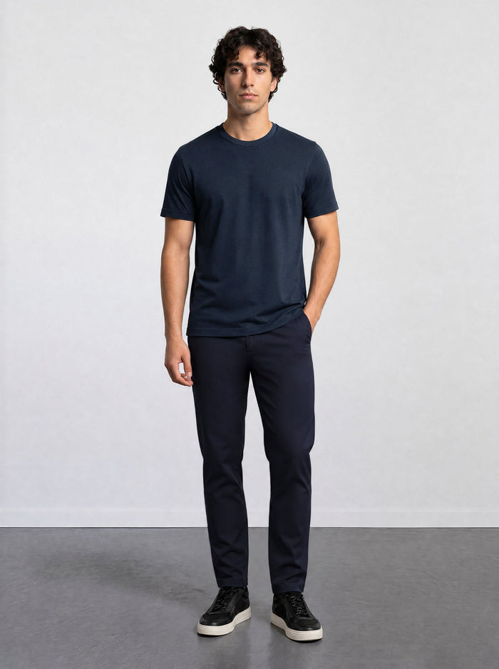 THE EVERYDAY - SEAMLESS HALF TEE - NAVY BLUE