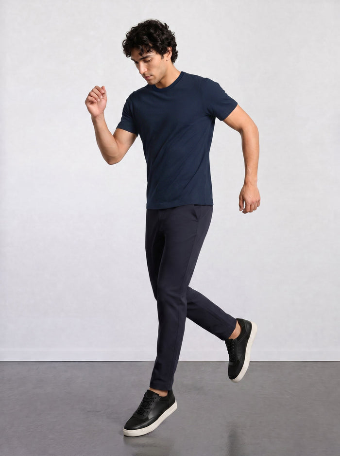 THE EVERYDAY - SEAMLESS HALF TEE - NAVY BLUE