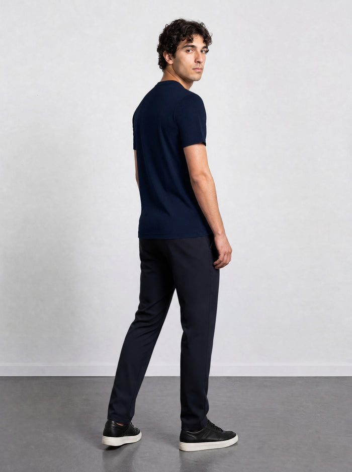 THE EVERYDAY - SEAMLESS HALF TEE - NAVY BLUE
