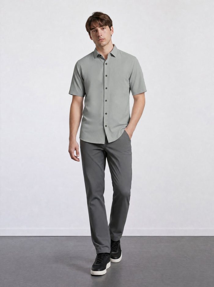 THE EVERYDAY - SLIM HALF SHIRT - GREY