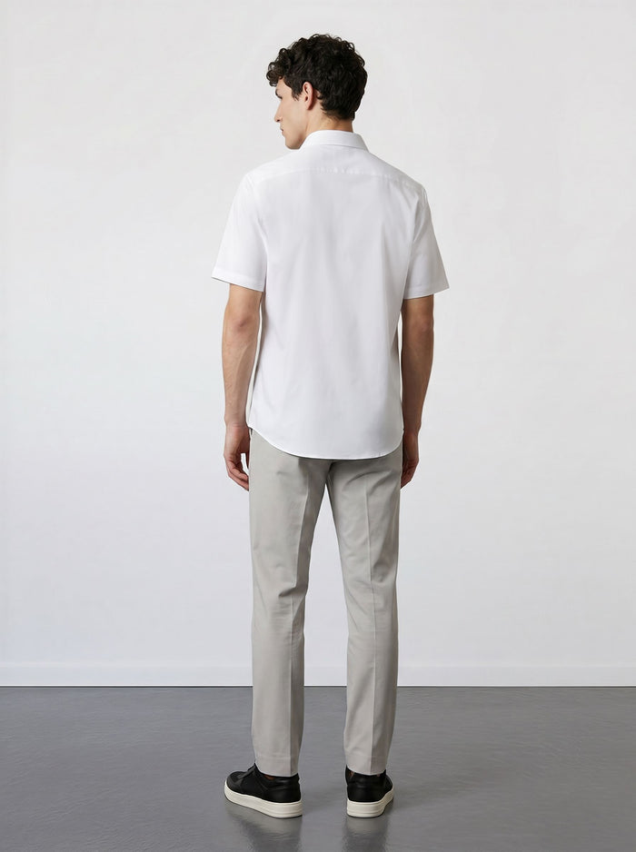 THE EVERYDAY - SLIM HALF SHIRT - WHITE