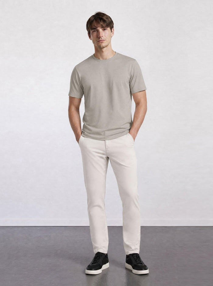 THE FLEX - PIMA HALF TEE - BEIGE