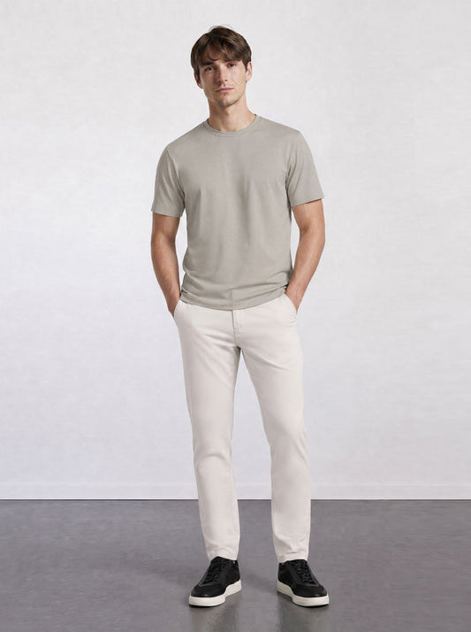 THE FLEX - PIMA HALF TEE - BEIGE