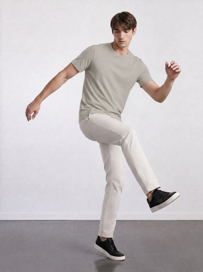 THE FLEX - PIMA HALF TEE - BEIGE