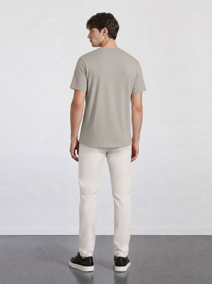 THE FLEX - PIMA HALF TEE - BEIGE