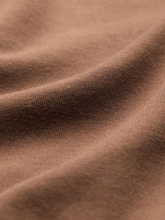 THE FLEX - PIMA HALF TEE - OCHRE