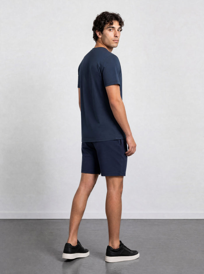 THE FLEX - PIMA PERFORMANCE HALF TEE - NAVY BLUE