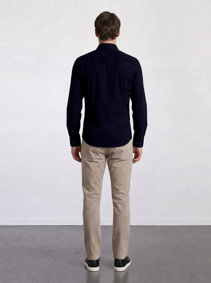 THE HYPERFLEX - SLIM FULL SHIRT - BLACK