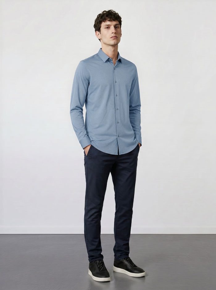 THE HYPERFLEX - SLIM FULL SHIRT - LIGHT BLUE