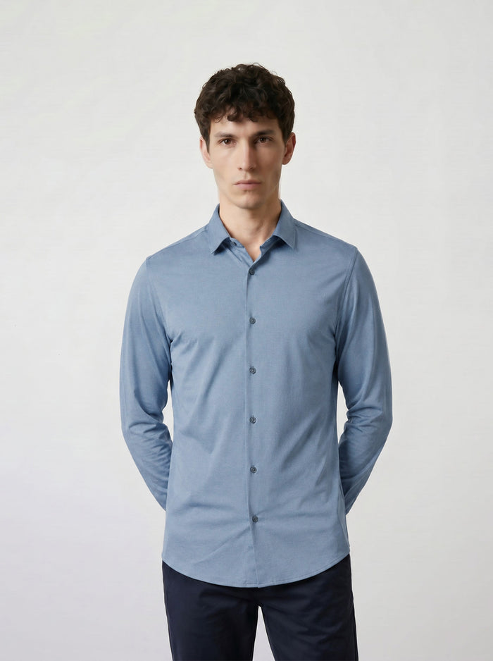 THE HYPERFLEX - SLIM FULL SHIRT - LIGHT BLUE