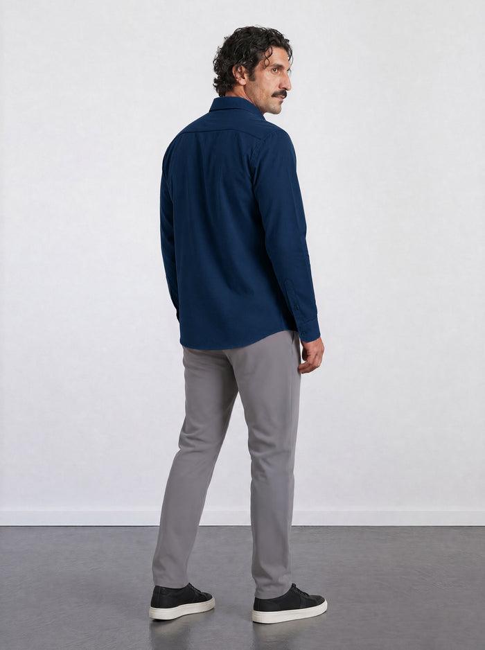 THE HYPERFLEX - SLIM FULL SHIRT - MEDIUM NAVY