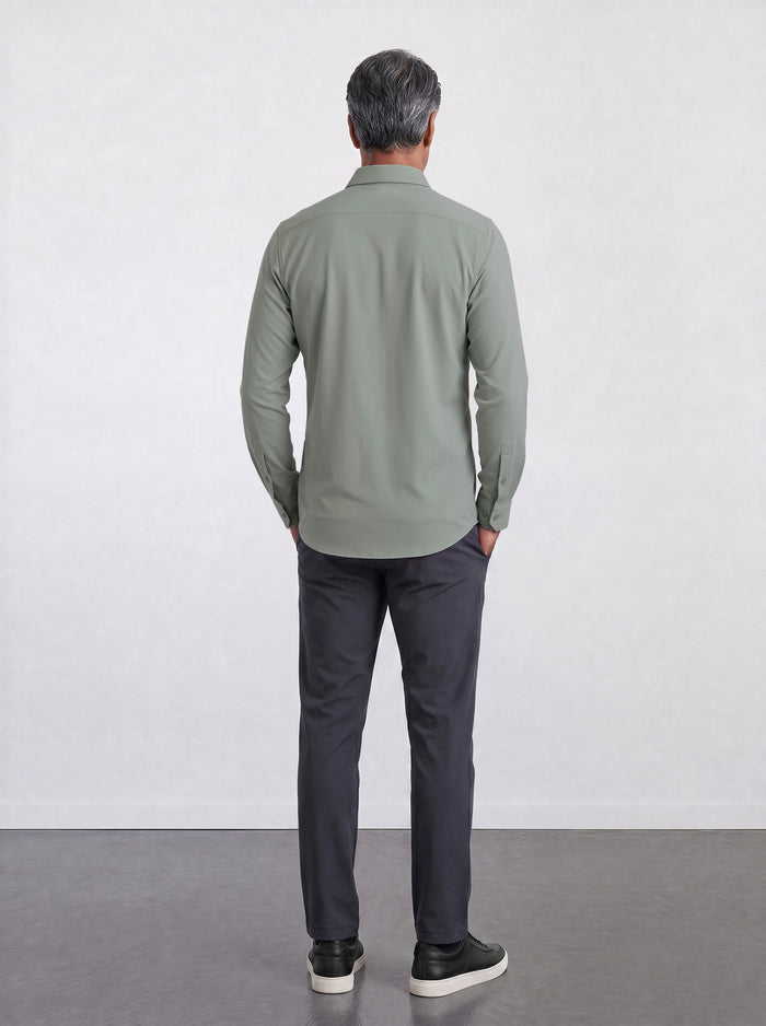 THE HYPERFLEX - SLIM FULL SHIRT - PISTACHIO GREEN