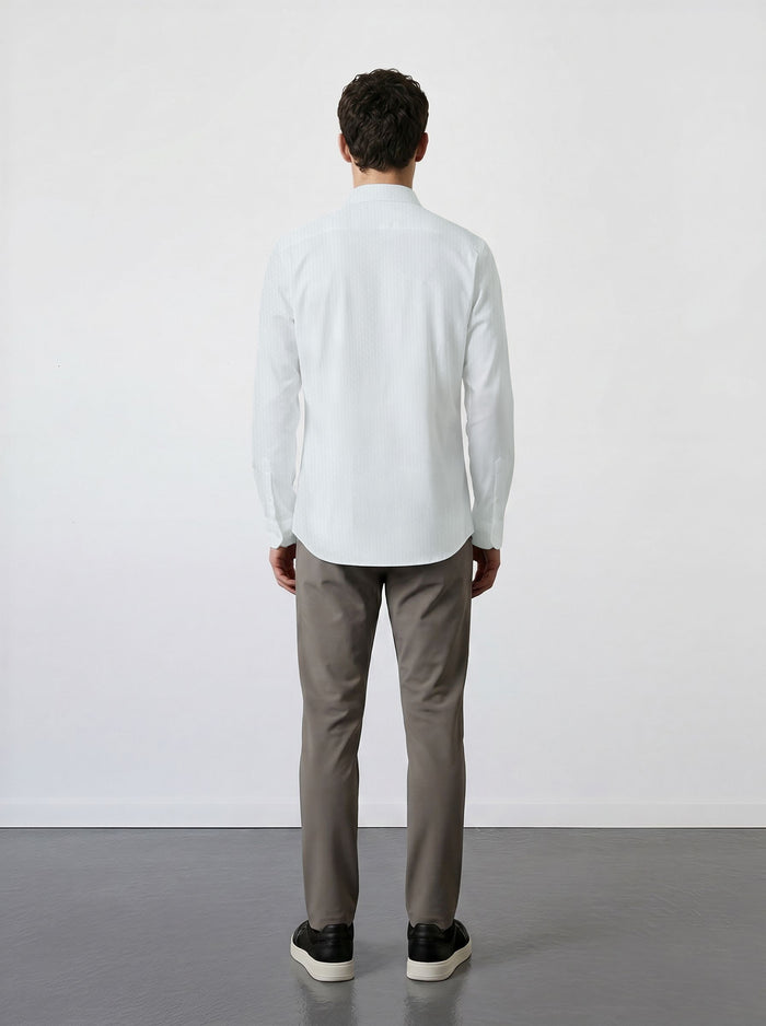 THE HYPERFLEX - SLIM FULL SHIRT - WHITE