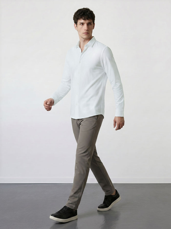 THE HYPERFLEX - SLIM FULL SHIRT - WHITE