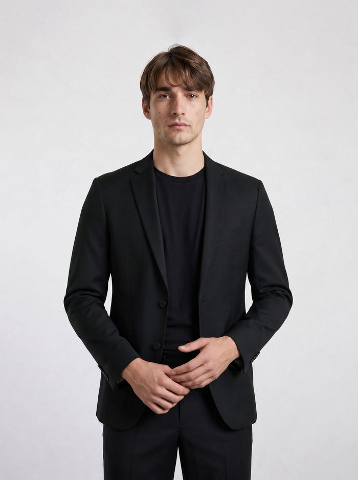 THE HYPERFLEX - SUPER SLIM BLAZER - BLACK