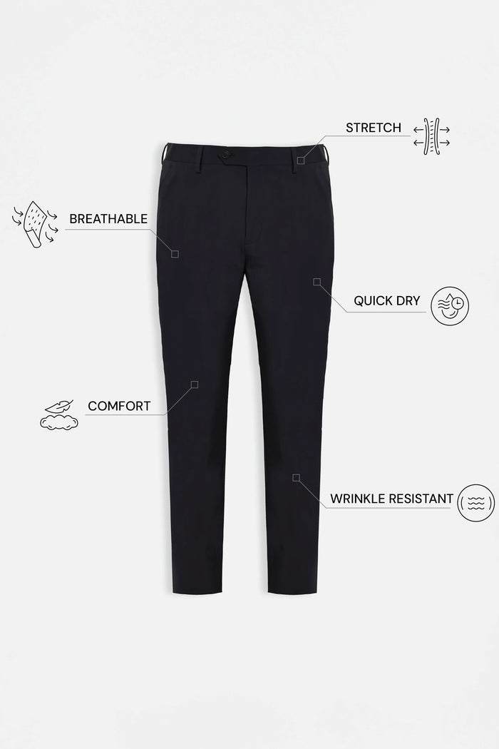 THE HYPERFLEX - TAILORED PANTS - BLACK