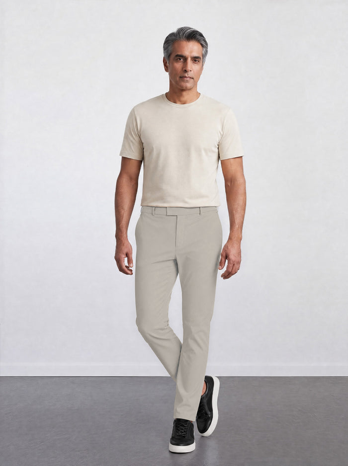 THE HYPERFLEX EASY - SLIM RIPSTOP PANTS - OFF WHITE