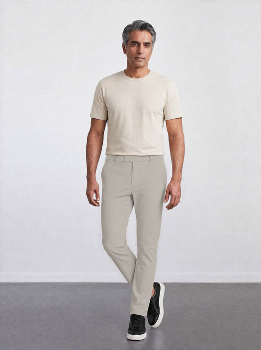 THE HYPERFLEX EASY - SLIM RIPSTOP PANTS - OFF WHITE