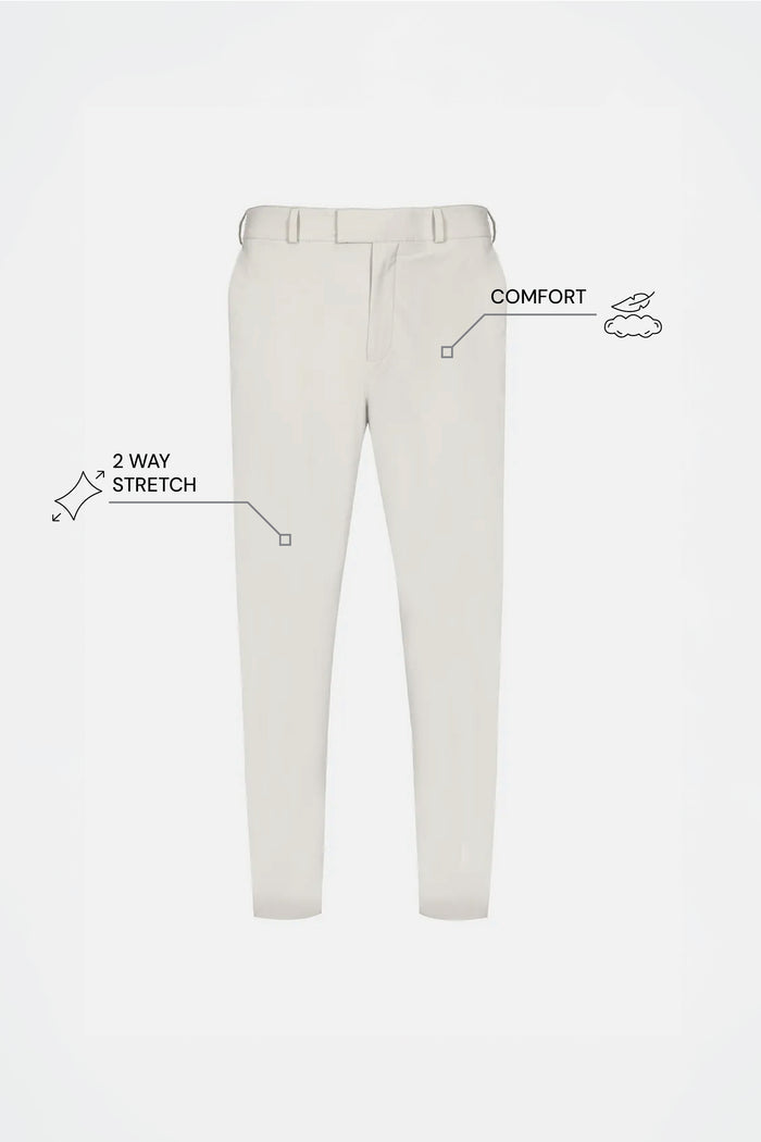 THE HYPERFLEX EASY - SLIM RIPSTOP PANTS - OFF WHITE