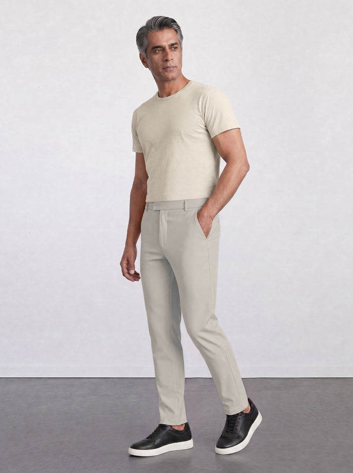 THE HYPERFLEX EASY - SLIM RIPSTOP PANTS - OFF WHITE